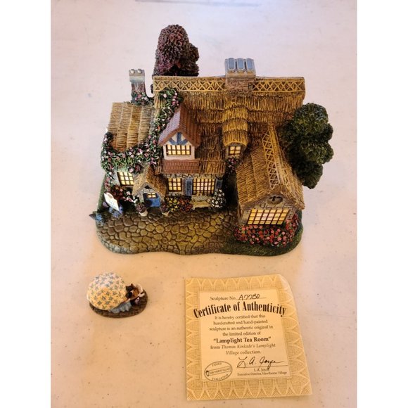 Thomas Kinkade Hawthorne Village Lamplight Tea Room - Picture 1 of 6
